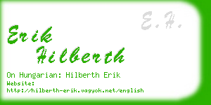 erik hilberth business card